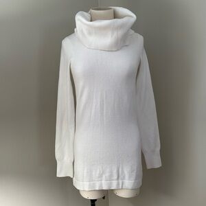 French Connection White Cowl Neck Knit Sweater Sz XS
